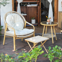 Chaise de jardin portable légère en aluminium et rotin PE Meiqi Guoke au design moderne - Durable, imperméable et écologique pour l'extérieur