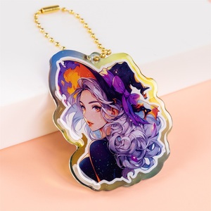 Móc Khóa Acrylic Quyến Rũ Tùy Chỉnh Mặt Dây Chuyền Ba Chiều Quà Tặng Khuyến Mãi Móc Khóa Epoxy Cổ Điển In Logo Móc Khóa Acrylic Tùy Chỉnh - Product Image 1