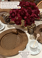 Plateaux de rangement en rotin brun rustique, portables, pour la décoration de salon, de table, d'événements de mariage, de restaurants, de photographie