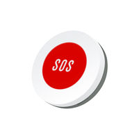 Interrupteur à distance sans fil 3V 433Mhz à 1 bouton rond, bouton SOS de panique, sonnette sans fil pour lit d'hôpital