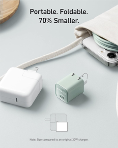 อะแดปเตอร์ชาร์จ Anker USB C GaN 30W รุ่น Nano 3 (PIQ 3.0) แบบพับได้ สำหรับโทรศัพท์มือถือ 15/15 Pro A2147 ชาร์จเร็ว 30W GaN สำหรับ A2147 A2147 - Product Image 2