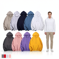 Sweat-shirt à capuche oversize de haute qualité pour homme, en molleton de coton uni, lourd, style streetwear, personnalisable avec logo de marque
