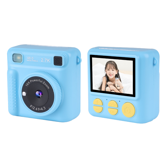 Fashion Instant Print Digital Cameras for Kids Toddler Birthday Mini Video Photography Gifts 10x-20x Optical CMOS Made Plastic
