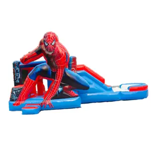 स्पाइडर मैन बाउंसर स्लाइड उछालभरी कॉम्बो inflatable स्पाइडरमैन उछाल घर बच्चों के लिए