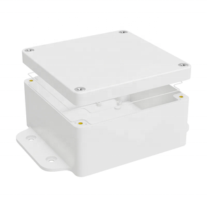 Boîtier en plastique personnalisé, étanche, en ABS, pour applications électriques, indice de protection IP66, blanc, avec bride, boîte de jonction extérieure, boîtier en plastique - Product Image 1