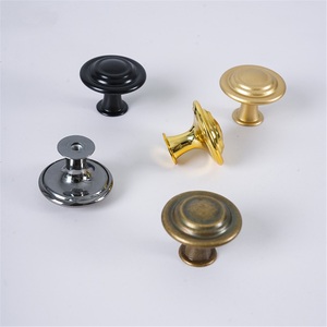 Zinc Alloy Modern Single Hole Cabinet Handle Golden Kitchen Shoe Cabinet <b>Wardrobe</b> Door Handle Black Drawer <b>Hardware</b> Knob - Product Image 2