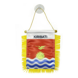 <span class=keywords><strong>Bandera</strong></span> <span class=keywords><strong>de</strong></span> <span class=keywords><strong>Kiribati</strong></span> Personalizada con Logotipo, Impresión Digital, Material Satinado, para Colgar en el Retrovisor del Coche y Decoración del Hogar, 2026 - Product Image 1