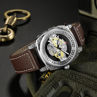 Reloj de pulsera de lujo para hombre, transparente, hueco, luminoso, resistente al agua, con correa de cuarzo, de alta calidad, muy vendido, para negocios