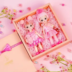 New Doll Set Box 2pcs Cute Vinyl 6 inch Doll Toy Set Box With Clothes Accessories For Girls From China Doll Factory