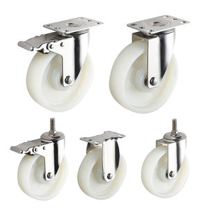 Industrielle Thermoplastische Gummi-Schwenkrollen Schwerlast 2,5 3 4 5 Zoll Rotierende Nylon PP-Rollen mit Bremsen - Product Image 2
