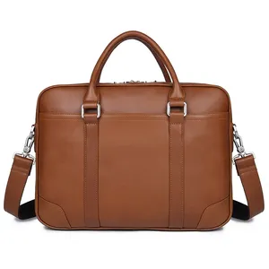 J.M.D Online toptan özel yüksek kaliteli moda deri erkek çanta seyahat iş için uygun 14 inç dizüstü bilgisayar evrak çantası