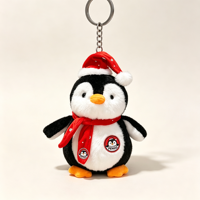 Poupée en peluche douce personnalisée de Noël avec chapeau de Père Noël et écharpe rouge