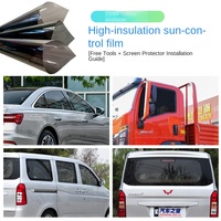 Film teinté pour vitres de voiture, anti-explosion, isolant thermique, pare-soleil, PVC noir, verre de confidentialité pour fourgonnettes/camions, auto-adhésif, anti-UV