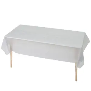 टेबल कपड़ा शादी डिस्पोजेबल सफेद Tablecloths सजावटी टेबल कवर ठोस रंग 21 रंग आयत टेबल कवर के लिए सजावट
