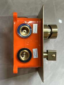 Water Immersion Waterproof Hidden <strong>Wall</strong>-Mounted <strong>Brass</strong> <strong>Shower</strong> Faucet Set Square Accessories Rain Spray Pattern Brushed For Hotels - Product Image 6
