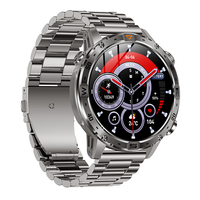 Montre connectée pour homme AK91 Direct Factory, écran 1,7 pouces, batterie longue durée 1000 mAh, IPX8, 44-49 mm, 100+ sports, boussole, Bluetooth 5.2, appels, fréquence cardiaque, SpO2, fitness