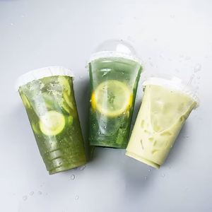Vasos Desechables de Plástico PET Transparente para Bebidas y Smoothies, con Tapas, Impresión Personalizada, Ecológicos, de Pared Simple, para Llevar, Venta al Por Mayor - Product Image 2