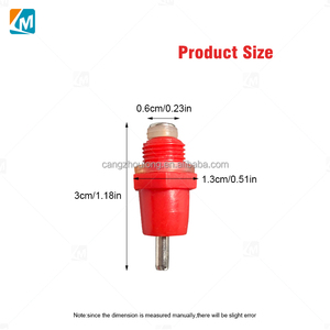 YYB LM106 precio barato al por mayor <span class=keywords><strong>de</strong></span> aves <span class=keywords><strong>de</strong></span> corral bebedero rojo primavera tipo boca pájaro codorniz pollito bebedero pollo pezón bebedero - Product Image 2
