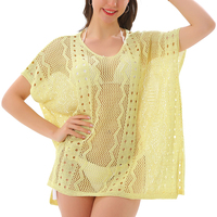 Robe de plage sexy et respirante pour femme, 100% polyester, pour la plage, la piscine, maillot de bain, robe en crochet
