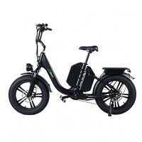 Vélo électrique style cyclomoteur 48V 50Ah avec double batterie, Fatbike 20"X4.0, Vélo électrique 250W, Vélo électrique 750W, Vélo de livraison, Vélo électrique à pneus larges