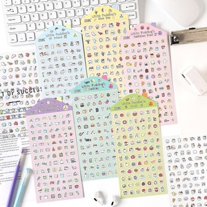 Pegatinas troqueladas autoadhesivas de PET de doble material, pequeñas, con diseño de pudín y dibujos animados bonitos, para decoración de diario y pequeñas decoraciones. - Product Image 4