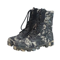 Bottes tactiques de camouflage Panama en gros d'usine, à tige haute, semelle extérieure en caoutchouc, doublure en toile et doublure en maille, pour l'entraînement tactique