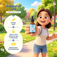 OEM ODM Gouttes buvables pour enfants, soutien santé, détoxifiant au zéolite, vitamines B12 D3 pour adolescents, sans gluten, sans sucre, 60ml