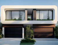 Maison duplex modulaire en acier moderne, étanche, alimentée à l'énergie solaire, préfabriquée pour villa, appartement, hôtel