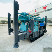 Foreuse rotative pour puits d'eau FY400 AKL, profondeur 400m, moteur diesel pneumatique DTH, boîte de vitesses, type chenillé, 92KW, force de levage 24T