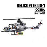 Ensemble de blocs de construction hélicoptère Cobra, jouet éducatif de construction DIY, modèle en plastique ABS pour garçons, universel pour enfants