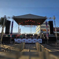 Système de treillis carré en alliage d'aluminium 400x400 mm pour scène, treillis d'éclairage portable pour événements et concerts avec treillis assorti