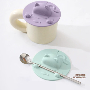 Silicone Cup Covers Cat Shape Cup Cover with Silicone <strong>Tea</strong> <strong>Bag</strong> Holder <strong>Tea</strong> <strong>Bag</strong> <strong>Squeezer</strong> - Product Image 2