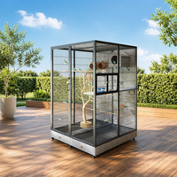 Cabinet d'élevage d'oiseaux de luxe moderne, volière haute et spacieuse, construction en bois durable, mobilier d'intérieur haut de gamme pour animaux de compagnie, fabricant