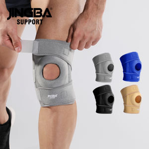 JINGBA pendukung lutut Neoprene uniseks profesional dengan penstabil samping & bantalan Gel tempurung lutut untuk olahraga Gym nyeri lutut maksimum - Product Image 1