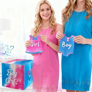 Urne de révélation de sexe de bébé avec 60 cartes décorations de douche de bébé de baptême jeu de vote boîte de papier fournitures de fête de révélation de sexe - Product Image 5