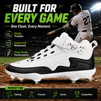 Chaussures de baseball personnalisées pour hommes, crampons en caoutchouc moulés, chaussures d'entraînement, OEM ODM, logo d'équipe