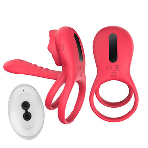 Anello Vibrante per Pene con Blocco Sperma a Forma <span class=keywords><strong>di</strong></span> Rosa, Controllo Remoto Wireless, Giocattolo Sessuale per Coppie - Product Image 5