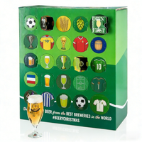Boîte d'emballage de bière en carton ondulé réutilisable, design personnalisé, boîte de calendrier de l'avent de Noël de luxe, personnalisée avec insert