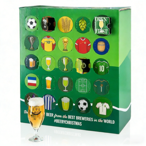 Boîte d'emballage de bière en carton ondulé réutilisable, design personnalisé, boîte de calendrier de l'avent de Noël de luxe, personnalisée avec insert - Product Image 2