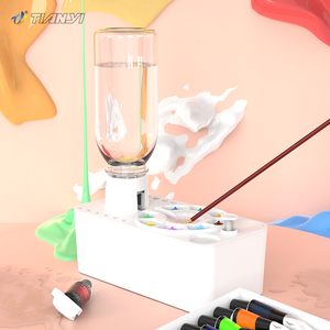 Nieuwe Kwaliteit Van Multifunctionele Verfborstelreiniger Plastic Pennenwasser Met Houder Aquarel Palet Voor Acryl, Aquarel - Product Image 6