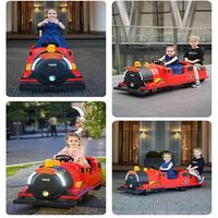 Tren Eléctrico Doble para Niños 2026 con Remolque, Coches de Juguete Eléctricos de 12V para que los Niños Conduzcan, Coche Eléctrico para Niños