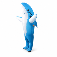 Costume gonflable amusant pour tout le corps, bleu, en forme de dauphin ou de requin, pour Halloween, très vendu