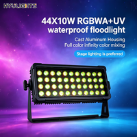 Projecteur LED étanche IP65 44x10W RGBWA+UV 6-en-1 pour discothèque, mariage, fête, événement, équipement d'éclairage DJ
