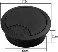 Stock vente en gros fournitures de bureau 60MM rond en plastique câble trou couverture Pass parasurtenseurs bureau œillets fil boîte fil organisateurs