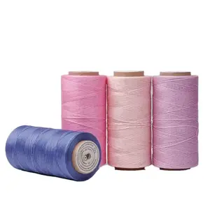 Wholesale 284 Yards 150D/16 0.8mm Leather Sewing Flat Waxed Thread For Bag Waxed Cord For Leather Craft DIY Waxed String