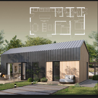 Case Prefabbricate Pieghevoli a Montaggio Rapido, Container Abitativi Pieghevoli, Mini Case Prefabbricate, Ufficio da Cantiere, Ideali per Famiglie Singole