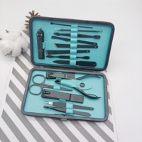 Ensemble de coupe-ongles professionnel de haute qualité pour hommes et femmes, en acier inoxydable, outil complet de manucure et de pédicure, étui en PU, soin des pieds