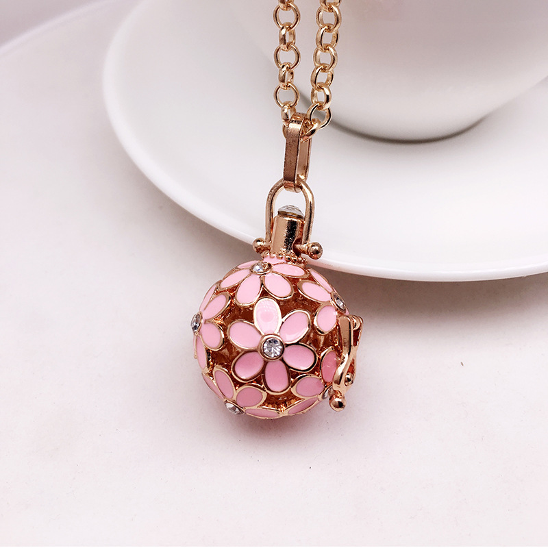 Pink gold with chain