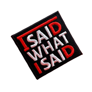 Dije lo que parche bordado Iron-On Logo personalizado parches bordados para chaquetas mochilas gorras sudaderas con capucha - Product Image 2