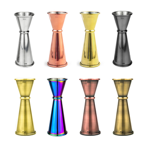 Jigger de Doble Punta de 25/50 ml con Acabado Cepillado, de Acero Inoxidable 304, para Medir Bebidas, Personalizable con el Logotipo OEM - Product Image 1